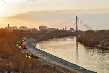 Image showing Construction of pedestrian quay in Tyumen