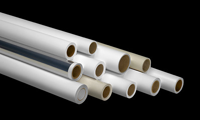 Image showing print rolls for wide-format printers