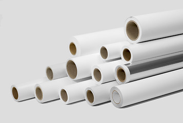 Image showing print rolls for wide-format printers