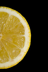 Image showing Half Lemon on Black