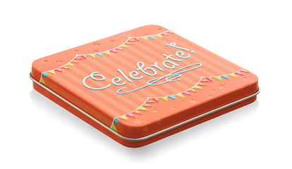 Image showing Small gift: Celebration box isolated