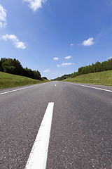 Image showing asphalt road . spring