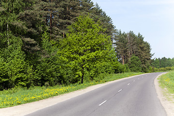 Image showing asphalt road . spring