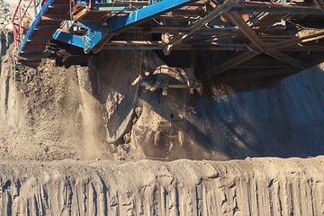 Image showing Large excavator machine in the mine