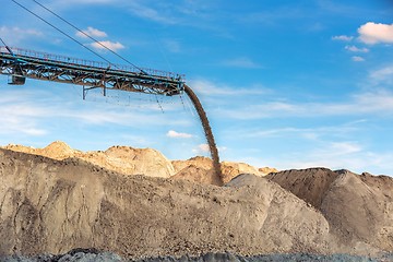 Image showing Large excavator machine in the mine