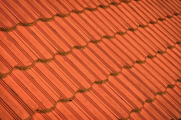 Image showing Roof tile over blue sky