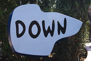Image showing Sign Down