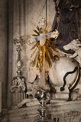 Image showing Inside of a creepy old church