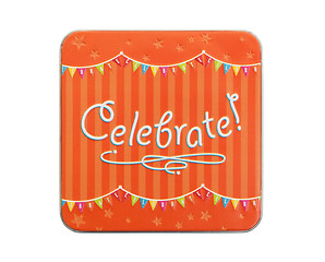 Image showing Small gift: Celebration box isolated