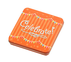 Image showing Small gift: Celebration box isolated