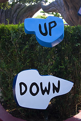 Image showing Sign Up and Down