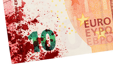 Image showing New ten euro banknote, close-up