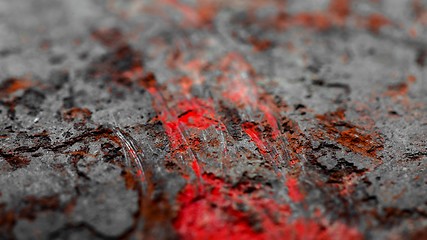 Image showing Rusty old steel Closeup photo