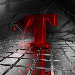 Image showing t in futuristic space