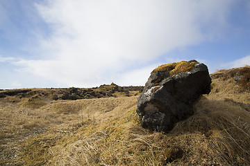 Image showing Basalt stones at the cave near Vik, Iceland