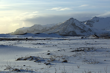 Image showing Winter landscape with blue sky