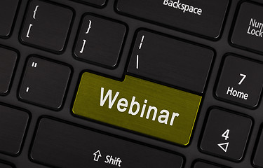 Image showing Laptop button - Webinar