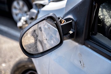 Image showing Damaged car after the accident