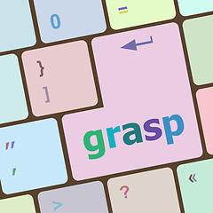 Image showing Computer keyboard button with grasp button vector illustration