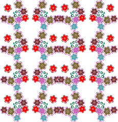 Image showing Beautiful flower seamless pattern, vector illustration texture vector background