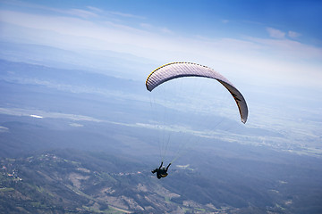 Image showing Paraglider flying