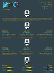 Image showing Cool resume cv template with speech bubbles
