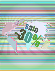 Image showing Management concept: sale words on digital screen vector illustration