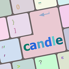 Image showing candle key on computer keyboard keys button vector illustration