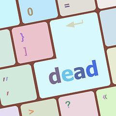 Image showing social concept: computer keyboard with word dead vector illustration