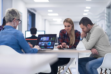 Image showing startup business team on meeting at modern office