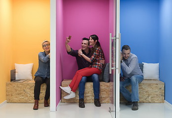 Image showing group of business people in creative working  space