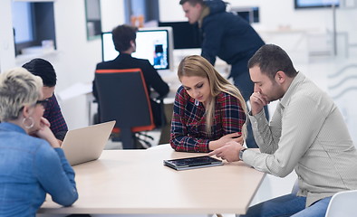 Image showing startup business team on meeting at modern office