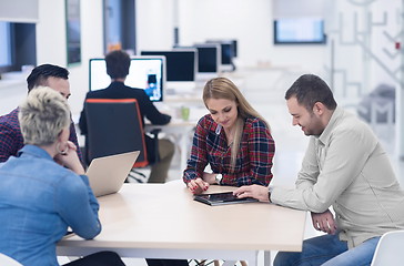 Image showing startup business team on meeting at modern office