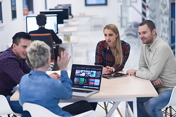 Image showing startup business team on meeting at modern office