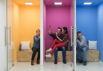 Image showing group of business people in creative working  space