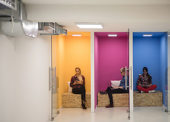 Image showing group of business people in creative working  space