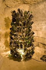 Image showing Bottles in the Cellar