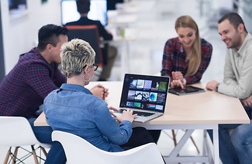 Image showing startup business team on meeting at modern office