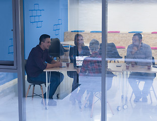 Image showing startup business team on meeting at modern office