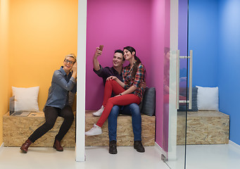 Image showing group of business people in creative working  space