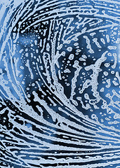 Image showing Blue background with pattern of foam