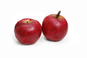 Image showing Two red apples