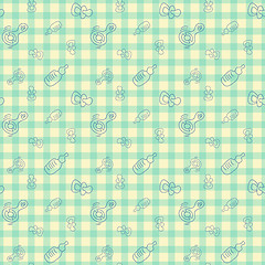 Image showing Vector seamless background for baby