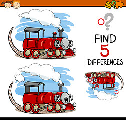 Image showing task of finding differences cartoon