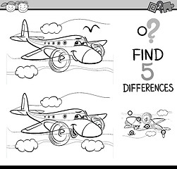 Image showing task of differences coloring book