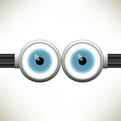 Image showing Goggle with Two Blue Eyes
