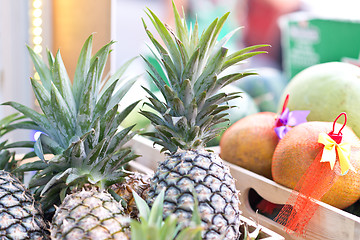 Image showing pineapples in box