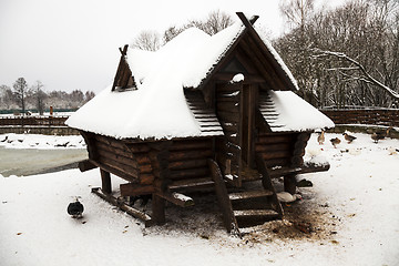 Image showing wooden building . winter season