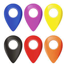Image showing Set of Map Marker Icons