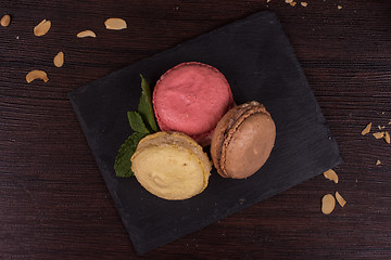 Image showing Colorful french macarons 